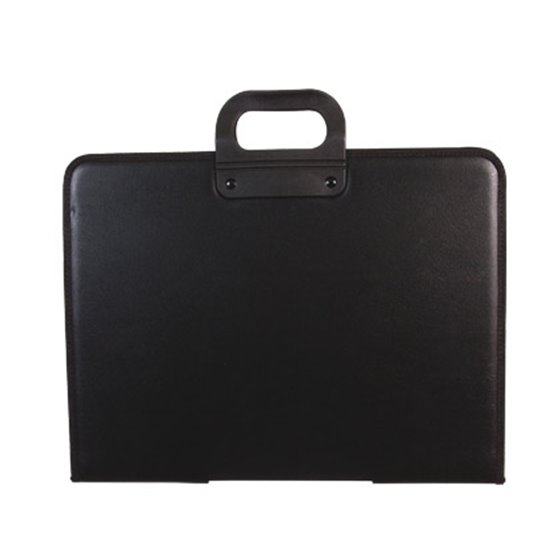 Cartera Portadocumentos Q-Connect Negra Con Asa Con Cremallera Din A3 420X297 Mm