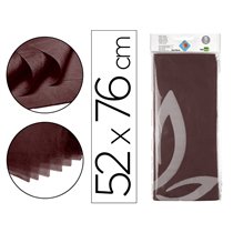 Papel Seda Liderpapel 52X76Cm 18G/M2 Bolsa De 5 Hojas Marron