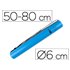 Portaplanos Plastico Liderpapel Diametro 6 Cm Extensible Hasta 80 Azul