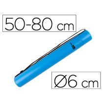 Portaplanos Plastico Liderpapel Diametro 6 Cm Extensible Hasta 80 Azul