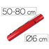 Portaplanos Plastico Liderpapel Diametro 6 Cm Extensible Hasta 80 Rojo