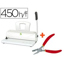Encuadernadora Para Espiral Q-Connect Perfora 10 Hojas Tama�o A4 Encuaderna Hasta 450 Hojas Paso 5:1