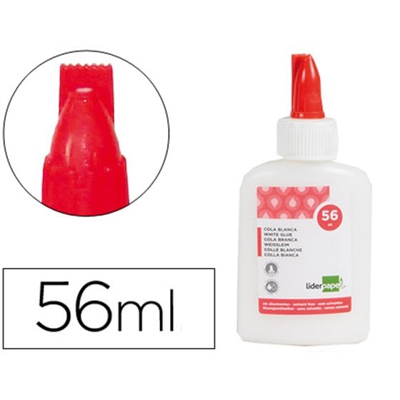 Pegamento Cola Blanca Lavable Liderpapel Bote De 56 Ml