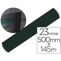 Film Extensible Q-Connect Manual Ancho 500 Mm Largo 145 Mt Espesor 23 Micras Negro