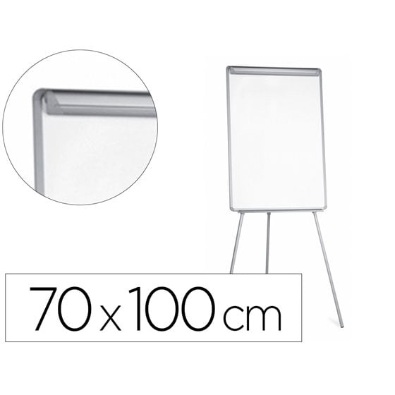 Pizarra Blanca Q-Connect Con Tripode 70X100 Cm Para Convenciones Superficie Laminada Escritura Directa
