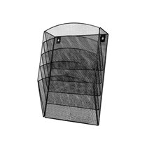 Expositor Mural Q-Connect De Pared 5 Bandejas Din A4 Negro 9,3X31,5X44 Cm