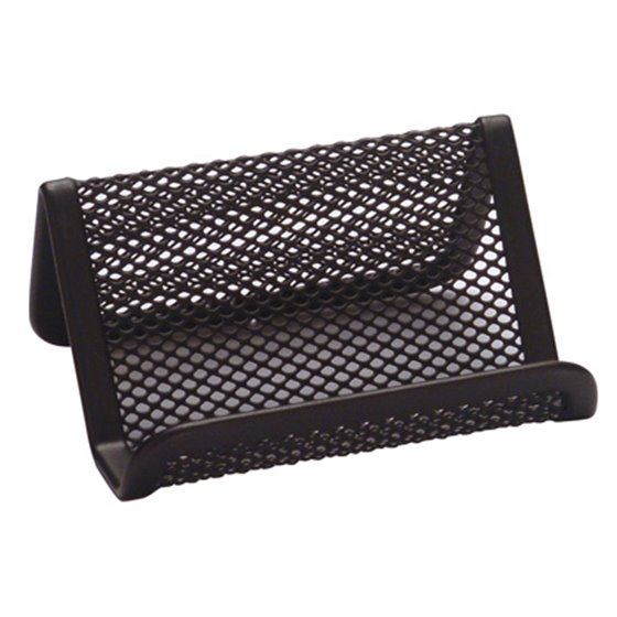 Portatarjetas Q-Connect Metalico Negro 11X7,5X5 Cm