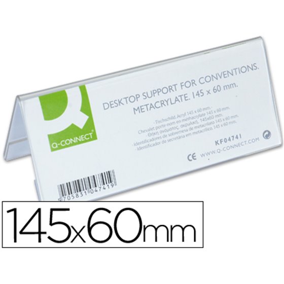 Identificador Sobremesa Q-Connect Metacrilato 145X60 Mm Ref.5728