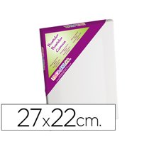 Bastidor Lidercolor 3F Lienzo Grapado Lateral Algodon 100% Marco Pawlonia 1,8X3,8 Cm Bordes Madera 27X22 Cm