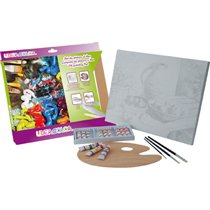 Set Pintura Al Oleo Lidercolor Contiene 1 Lienzo Imprimacion 30X40Cm 1 Paleta Madera 3 Brochas Tubos 12X12Ml Oleo