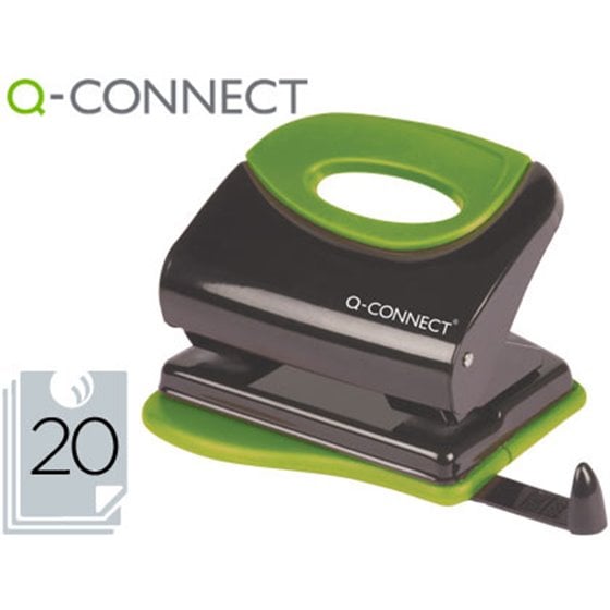 Taladrador Q-Connect Kf00995 Metalico Con Empu�adura De Caucho Capacidad 20 Hojas