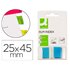 Banderitas Separadoras Q-Connect Azules Dispensador De 50 Unidades