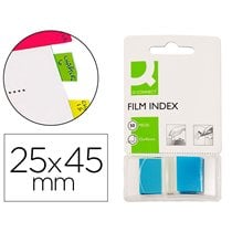 Banderitas Separadoras Q-Connect Azules Dispensador De 50 Unidades