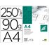 Papel Dibujo Liderpapel 210X297Mm 90G/M2 Vegetal