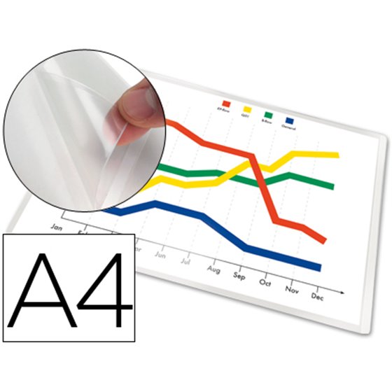 Funda Autoadhesiva Q-Connect Din A4 210X297Mm Pack De 5 Unidades