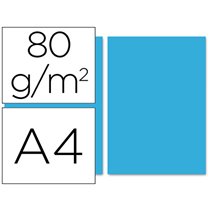 Papel Color Liderpapel A4 80Gr Azul Turquesa Paquete De 100 Hojas
