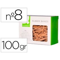 Gomillas Elasticas Q-Connect 100 Gr Numero 8 80 X 2 Mm
