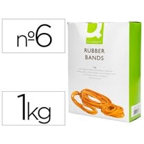 Gomillas Elasticas Q-Connect 1000 Gr Numero 6 60 X 2 Mm