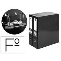 Modulo Liderpapel 2 Archivadores Folio 2 Anillas Mecanismo De Palanca 75Mm Negro