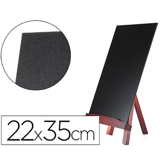 Pizarra Negra Liderpapel Caballete De Madera Con Superficie Para Rotuladores Tipo Tiza 22X35Cm