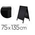 Pizarra Negra Liderpapel Caballete Doble Cara De Madera Con Superficie Para Rotuladores 75X135 Cm