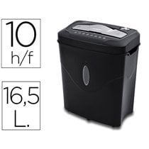 Destructora De Documentos Q-Connect Kf17974 Capacidad De Corte 10 H Destruye Grapas Clips Y Tarjetas Papelera 16,5