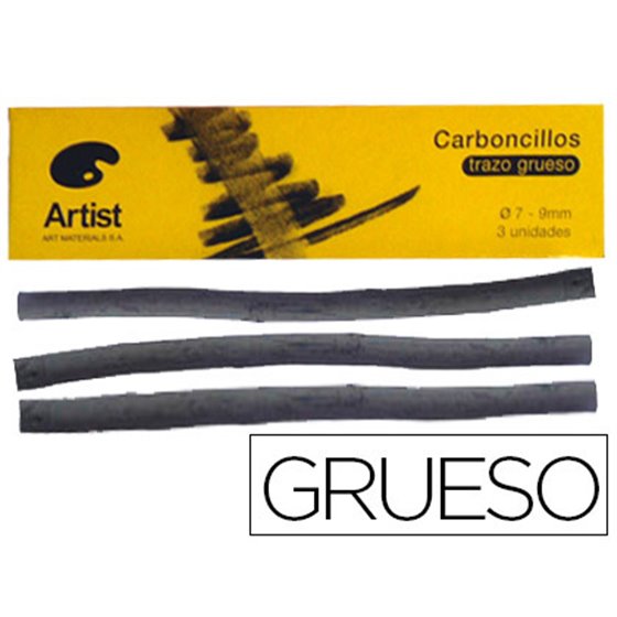Carboncillo Artist Gruesos 7-9 Mm Caja De 3 Unidades