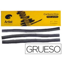 Carboncillo Artist Gruesos 7-9 Mm Caja De 3 Unidades