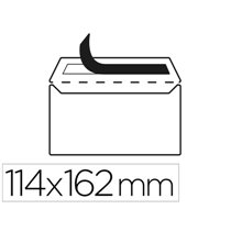 Sobre Liderpapel N 19 Blanco C6 114X162 Mm Tira De Silicona Paquete De 25 Unidades