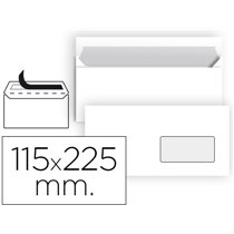 Sobre Liderpapel N 4 Blanco Americano Ventana Derecha 115X225 Mm Tira De Silicona Paquete De 25 Unidades