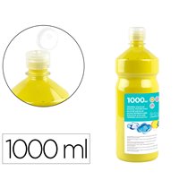 Tempera Liquida Liderpapel Escolar 1000 Ml Amarillo Limon