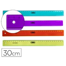 Regla M+R 30 Cm Plastico Graduada Y Biselada Colores Surtidos