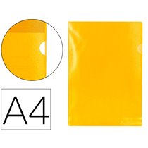 Carpeta Dossier U�ero Plastico Q-Connect Din A4 120 Micras Amarilla Caja De 100 Unidades