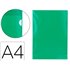 Carpeta Dossier U�ero Plastico Q-Connect Din A4 120 Micras Verde Caja De 100 Unidades