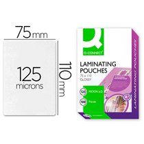 Bolsa De Plastificar Q-Connect 110 X 75 Mm 125 Mc Carnet De Identidad Caja De 100 Unidades