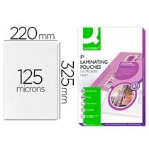 Bolsa De Plastificar Q-Connect 325 X 220 Mm 125 Mc Folio Caja De 100 Unidades