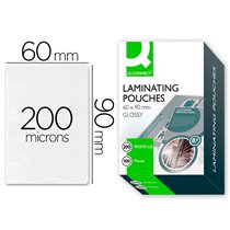 Bolsa De Plastificar Q-Connect 90 X 60 Mm 200 Mc Carnet De Nif Caja De 100 Unidades