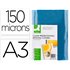 Tapa De Encuadernacion Q-Connect Pvc Din A3 Incolora 150 Mc Caja De 100 Unidades