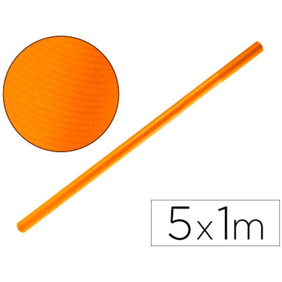 Papel Kraft Liderpapel Naranja Fuerte Rollo 5X1 Mt