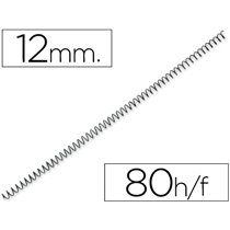 Espiral Metalico Q-Connect 56 4:1 12Mm 1Mm Caja De 200 Unidades
