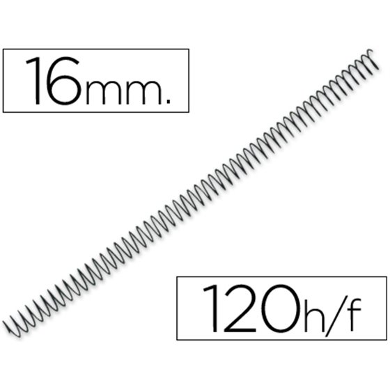 Espiral Metalico Q-Connect 56 4:1 16Mm 1,2Mm Caja De 100 Unidades