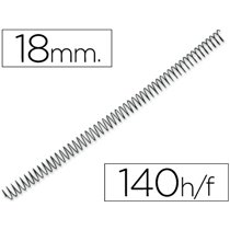 Espiral Metalico Q-Connect 56 4:1 18Mm 1,2Mm Caja De 100 Unidades
