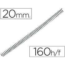 Espiral Metalico Q-Connect 56 4:1 20Mm 1,2Mm Caja De 100 Unidades