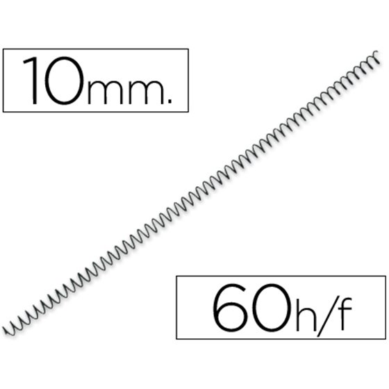 Espiral Metalico Q-Connect 64 5:1 10 Mm 1Mm Caja De 200 Unidades