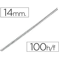 Espiral Metalico Q-Connect 64 5:1 14 Mm 1Mm Caja De 100 Unidades