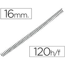 Espiral Metalico Q-Connect 64 5:1 16Mm 1,2Mm Caja De 100 Unidades