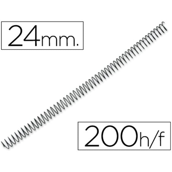 Espiral Metalico Q-Connect 64 5:1 24Mm 1,2Mm Caja De 100 Unidades