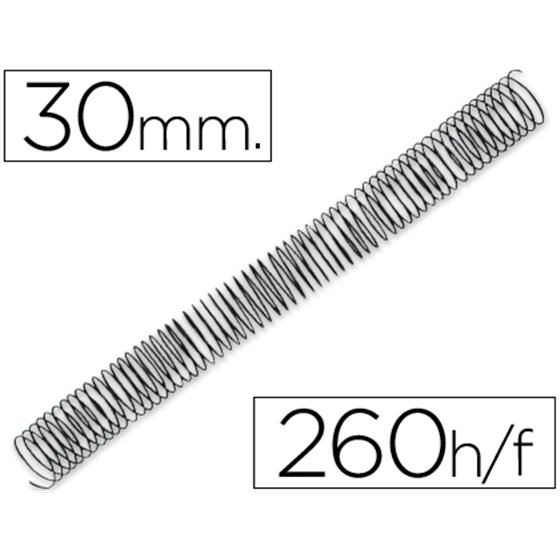 Espiral Metalico Q-Connect 64 5:1 30Mm 1,2Mm Caja De 50 Unidades