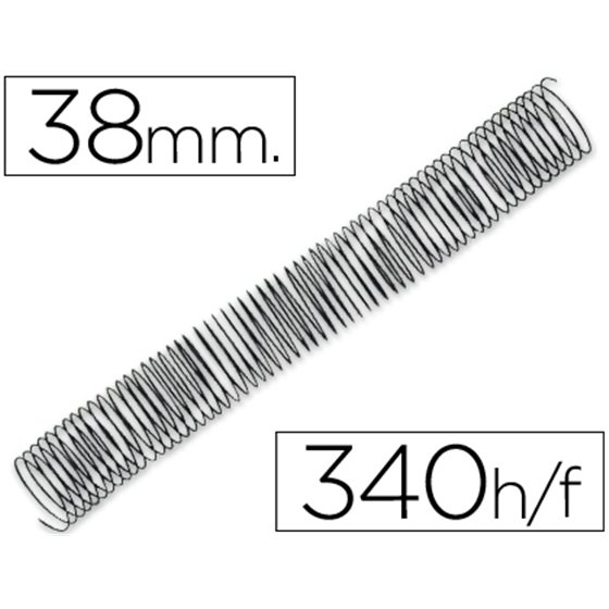 Espiral Metalico Q-Connect 64 5:1 38Mm 1,2Mm Caja De 25 Unidades