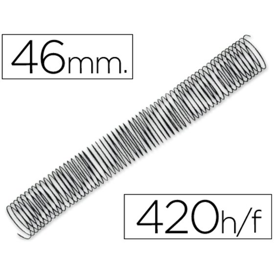 Espiral Metalico Q-Connect 64 5:1 46Mm 1,2Mm Caja De 25 Unidades